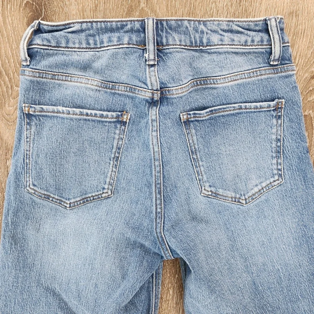Quince Ultra-Stretch Wide Leg Jeans Medium Wash Blue High Rise Denim Size 28